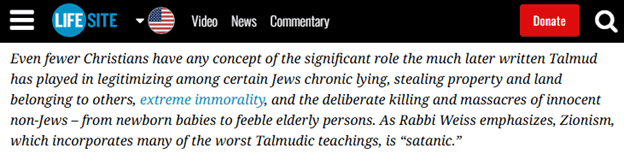 LSN: Claims Talmud is Immoral LSN: Claims Talmud is Immoral