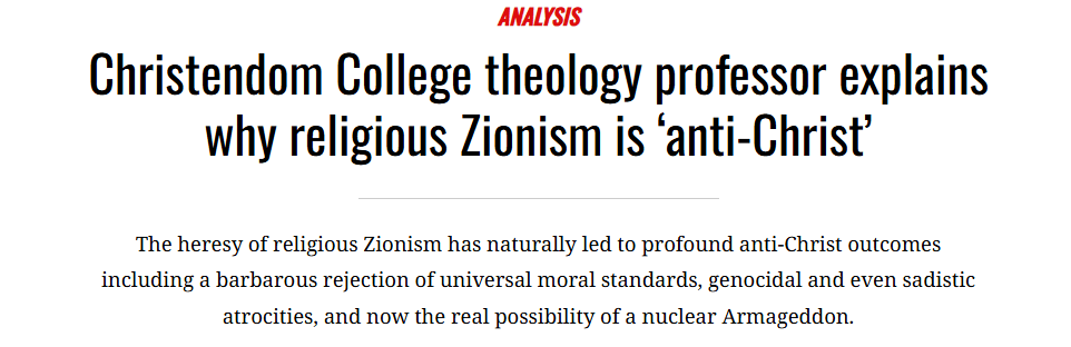 Zionism is 'anti-Christ' Zionism is 'anti-Christ'